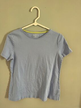 Talbots Pale Blue Short Sleeve Crew Tee